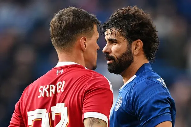 В матче легенд «Челси» и «Ливерпуля» Коста и Шкртел взялись за старое