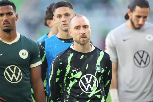 Эриксен впервые вышел на поле в Бундеслиге в составе «Вольфсбурга»