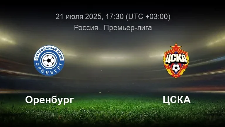 Стартовые составы на матч «Оренбурга» с ЦСКА
