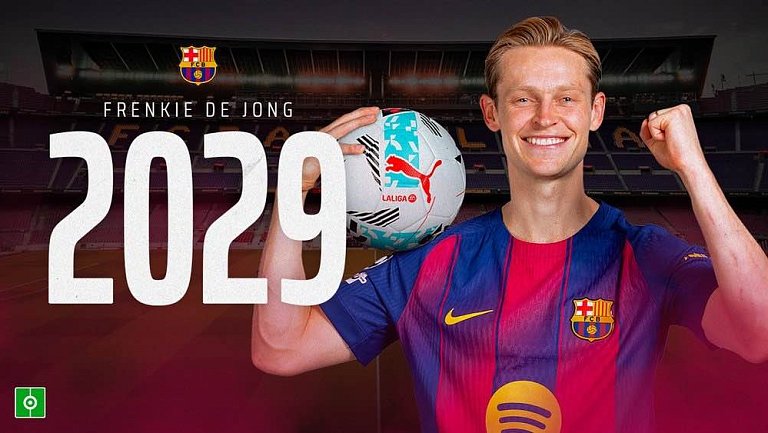 Френки де Йонг продлил контракт с «Барселоной» до 2029 года