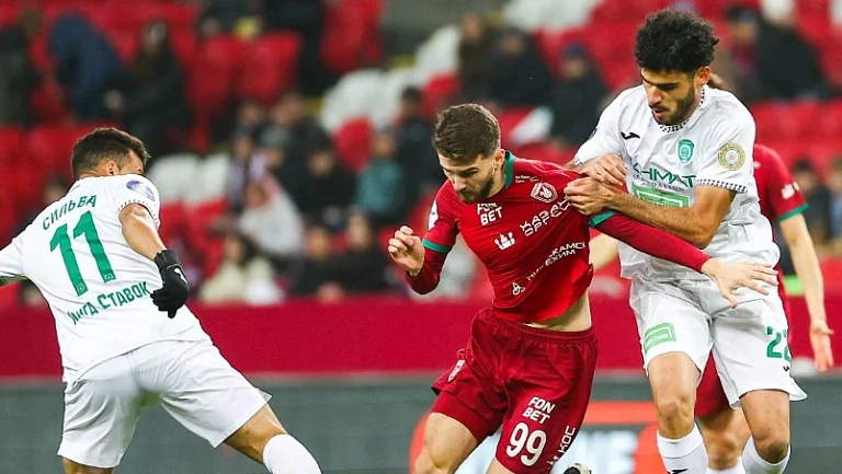 «Рубин» победил «Ахмат» и поднялся на седьмое место в таблице РПЛ