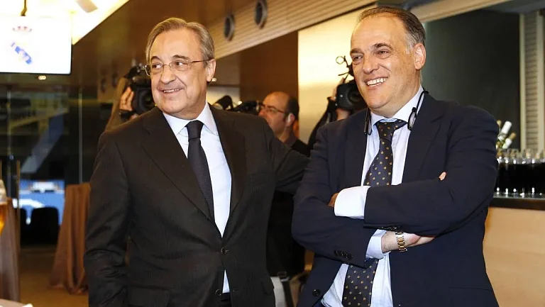 Президент Ла Лиги Хавьер Тебас раскритиковал Флорентино Переса