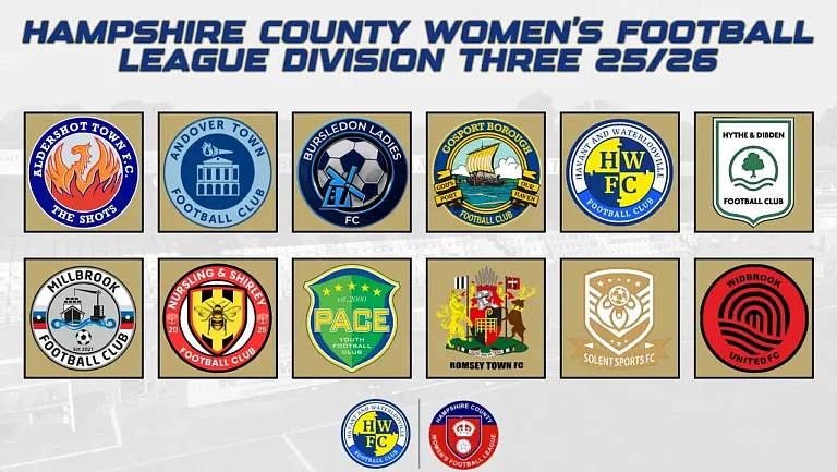 Новый состав третьего дивизиона женской лиги Хэмпшира в сезоне 2025/26