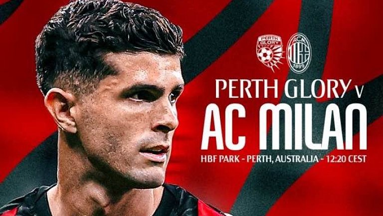 Объявлены составы на товарищеский матч «Милана» с «Перт Глори»
