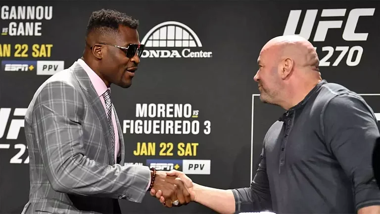 Глава UFC Дана Уайт рассказал о нападении Нганну из-за бонуса в $50 000