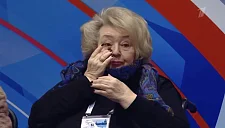 Тарасова прослезилась после выступления Петросян с тройным акселем