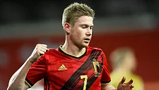 Кевин Де Брюйне оформил дубль в матче Бельгия — Казахстан

