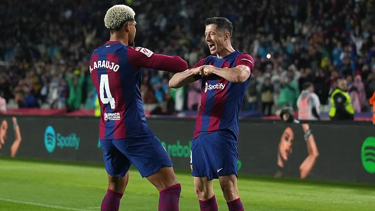 Левандовски дошел до отметки в 150 матчей за «Барселону»