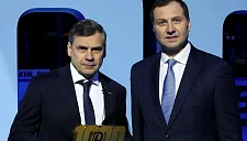 Президент КХЛ Алексей Морозов поздравил Дмитрия Квартальнова с 1000-м матчем