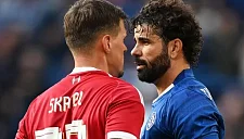 В матче легенд «Челси» и «Ливерпуля» Коста и Шкртел взялись за старое